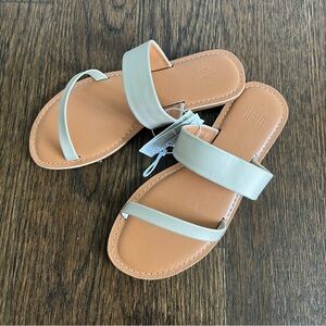 GAP flat slide sandals, gold